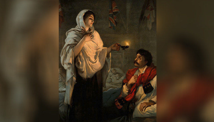 A picture of her with a lamp- interesting facts about Florence Nightingale