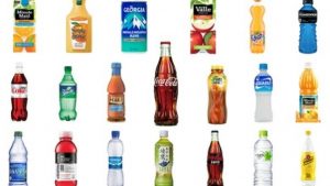 A picture of the non alcoholic beverages owned by coke