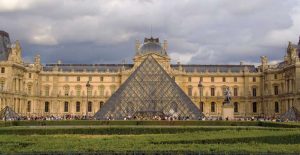 A picture of the Louvre Museum in Paris