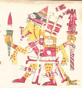 A picture of Xipe Totec- The flayed God