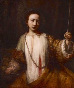 Painting of Lucretia by rembrandt
