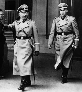 A picture of Heinrich Himmler and Reinhard Heydrich
