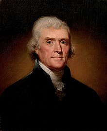 A portrait of Thomas Jefferson