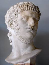 A sculpture of Emperor Nero who built the Domus Aurea