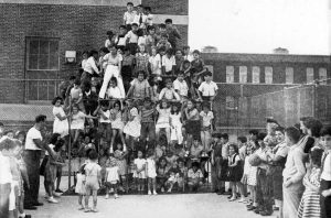 A picture of a jungle gym in the Bronx- dangerous playgrounds