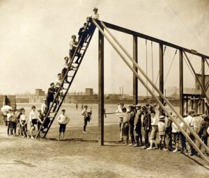 A picture of a playground in Columbus Avenue, Boston