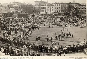 A picture of the dangerous Zabriskie Playground, New Jersey, 1910