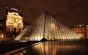 A picture of the Louvre Museum, France