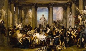 A picture of the ancient Roman festival Saturnalia