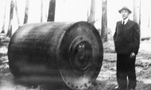 A picture of the The bouncing bomb- forgotten weapons