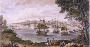 A picture of the naval Battle of Plattsburgh