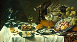 A picture of extravagant meal- Elizabethan Food