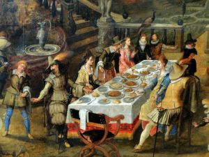 A picture depicting a feast