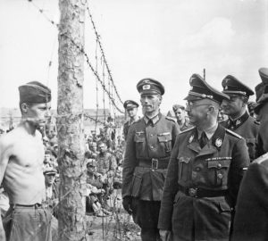 Heinrich Himmler Inspecting a Prisoner of War Camp in Russia