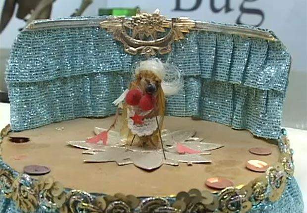 A picture of cockroach Elvis-weird museum exhibits