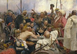 A picture illustrating Cossacks write back to the ottoman sultan