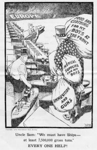 A cartoon picture of the U.S. industry during world war I