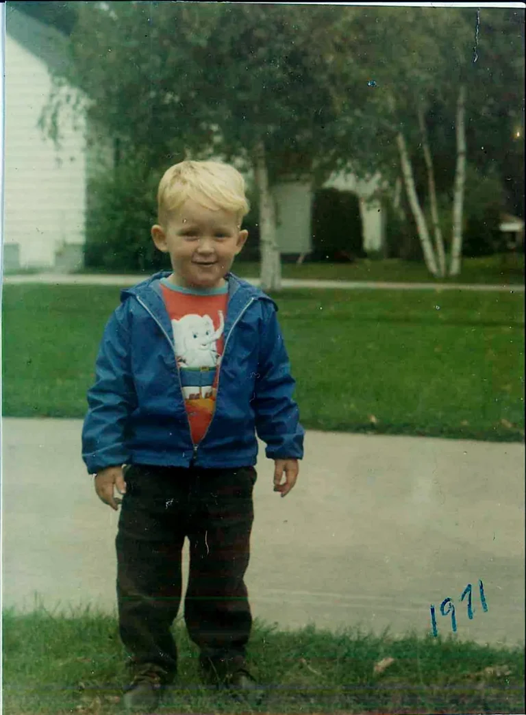 Childhood photograph of Michael Brunner, formerly Valentine Michael Manson