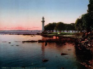 A picture depicting the neighbourhood of Fenerbahçe- colour pictures Constantinople 