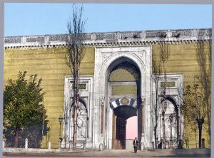 A picture of the Imperial gate, Topkapi Palace