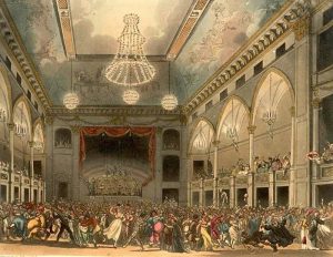 A picture of a royal masquerade ball- history of masquerade balls