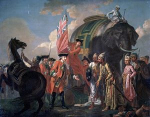 A picture of Mir Jafar and Robert Clive- a betrayal that changed history