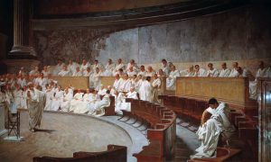 A picture of the Roman Senate-Major Reasons Why Rome Fell