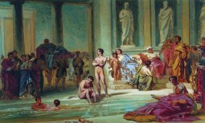 A picture of a Roman bath-What was life like in Ancient Rome?