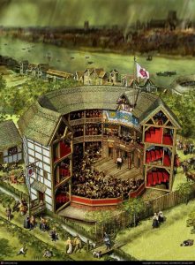 A picture depicting Elizabethan theatre