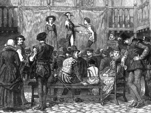 A picture depicting Elizabethan theatre